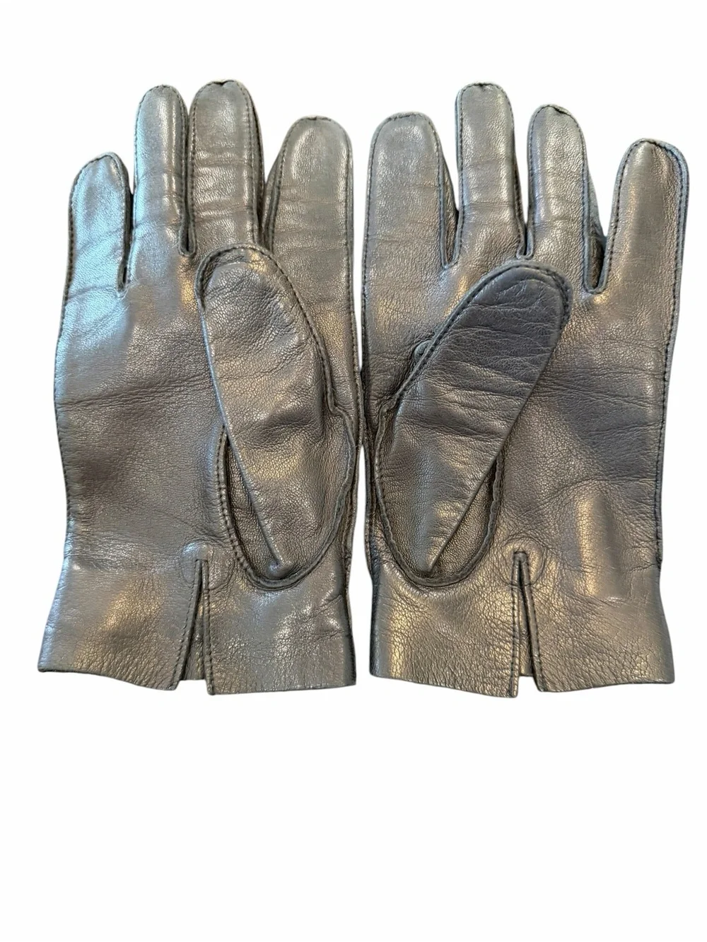 Gucci Black Leather Women's Gloves with Tom Ford Silver Horsebit Accent